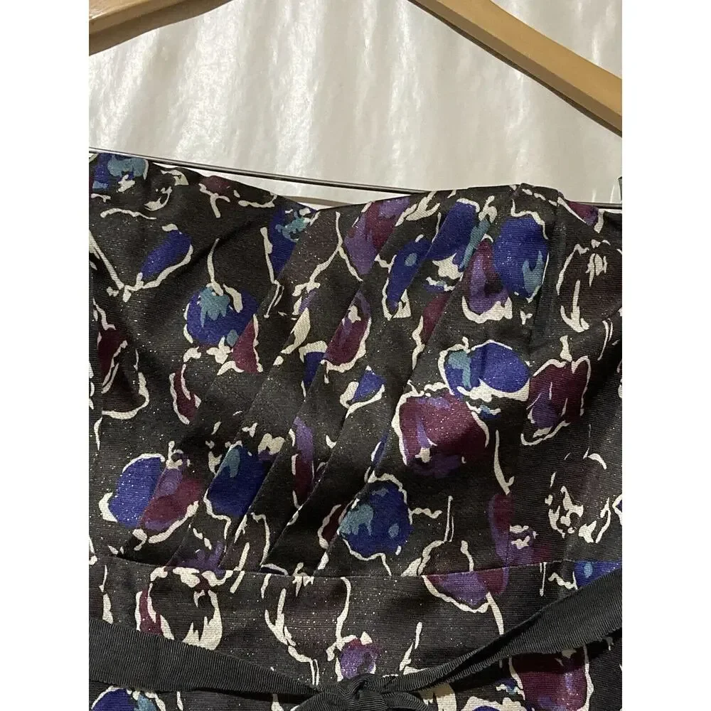 American Eagle Outfitters Women’s Floral Glitter Strapless Dress Size 6 NWT‎ New